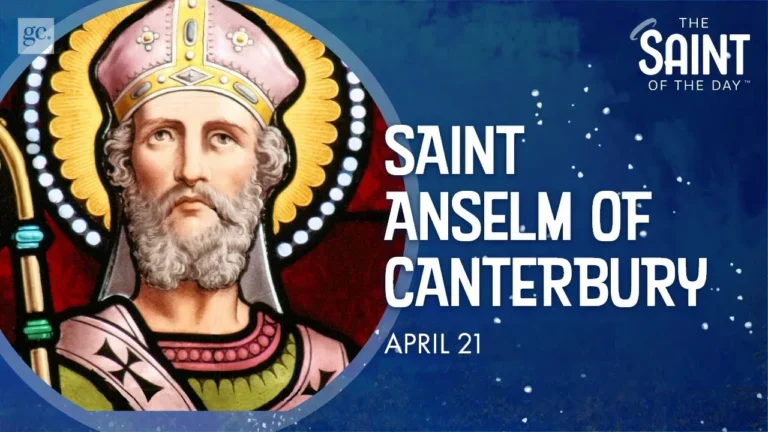 Printable Saint Anselm of Canterbury prayer card — Free Download