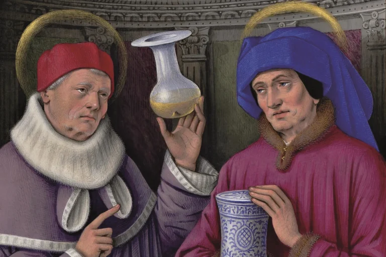 Printable Saint Cosmas and Damian prayer card — Free Download