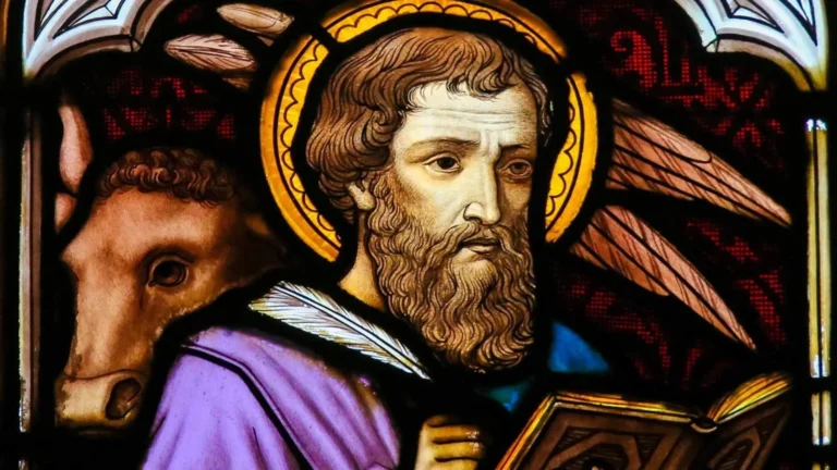 Printable Saint Luke the Evangelist prayer card — Free Download