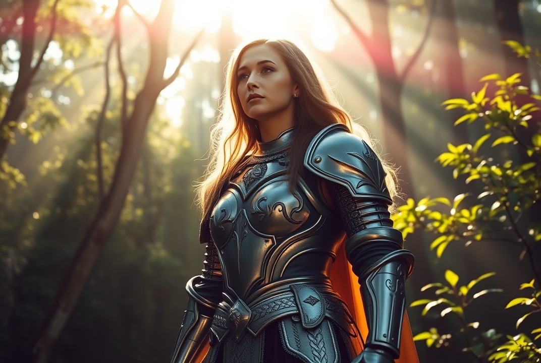 woman full armor of god prayer