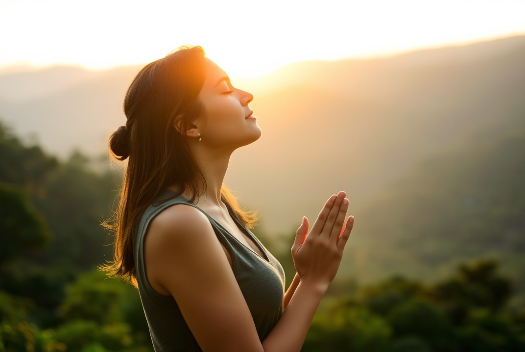 praying for woman