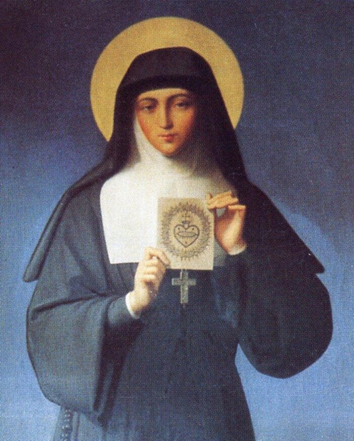 Printable Saint Margaret Mary Alacoque prayer card — Free Download
