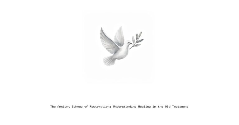 The Ancient Echoes of Restoration: Understanding Healing in the Old Testament